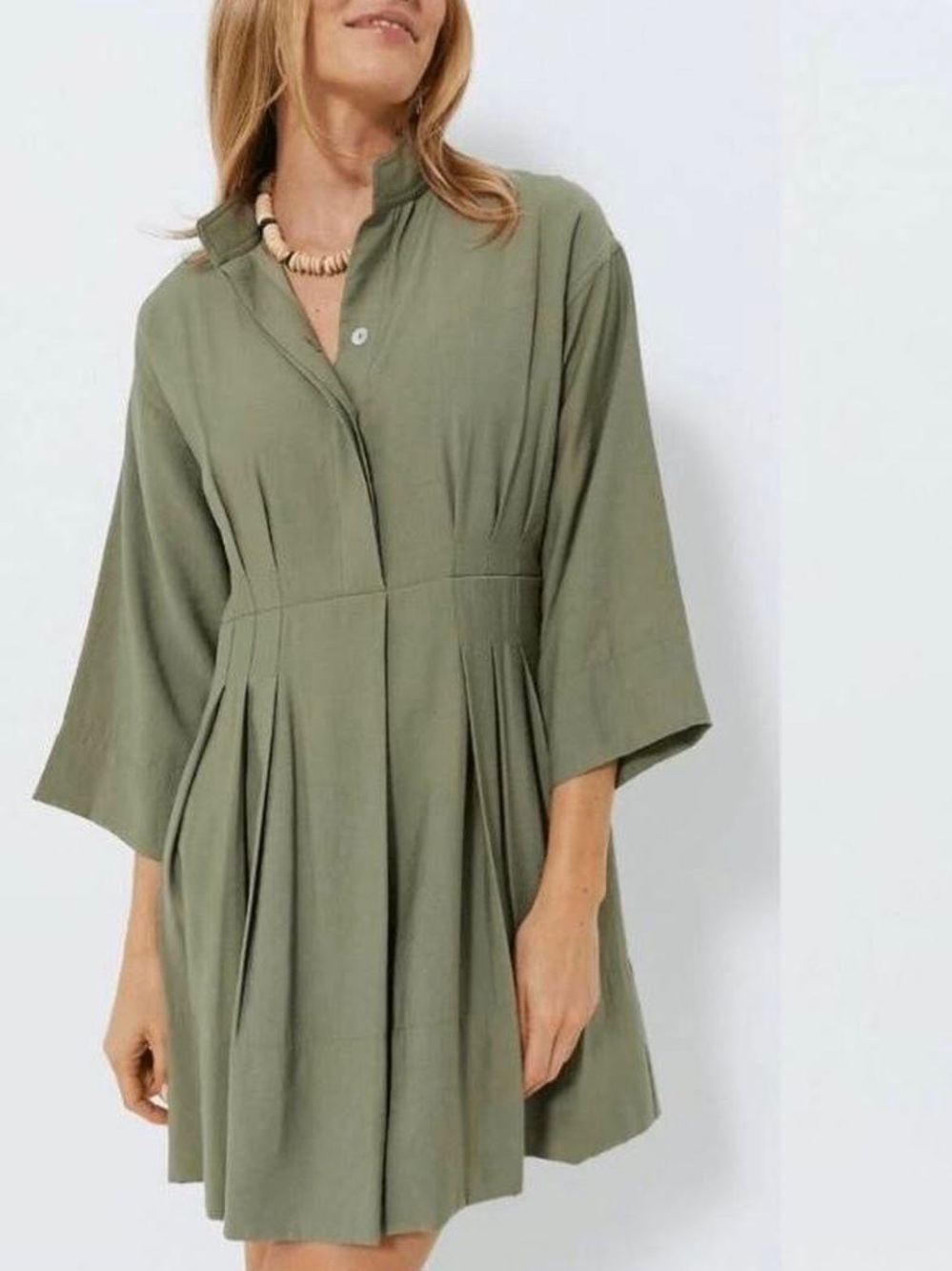 NEW Tuckernuck Pomander Place Jade Green Darien Dress Pleated NWT